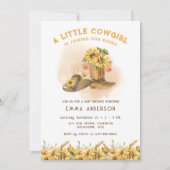 リトル女性のカーボーイブーツベビーシャワー招待状 招待状