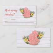 リトル女性のカーボーイブーティベビーシャワーラッフル推測 エンクロージャーカード (正面/裏面)