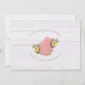 リトル女性のカーボーイブーティベビーシャワー 招待状 (裏面)