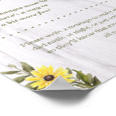 リトル女性のカーボーイブーティ赤ちゃんシャワーサイン ポスター (角)