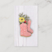 リトル女性のカーボーイブーティ赤ちゃんシャワーブックリクエスト エンクロージャーカード (裏面)