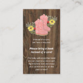 リトル女性のカーボーイブーティ赤ちゃんシャワー予約リクエストEnc エンクロージャーカード (正面)