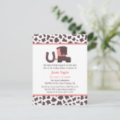 リトル女性のカーボーイベビーシャワー招待状 招待状 (スタンド正面)