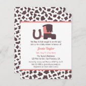 リトル女性のカーボーイベビーシャワー招待状 招待状 (正面/裏面)