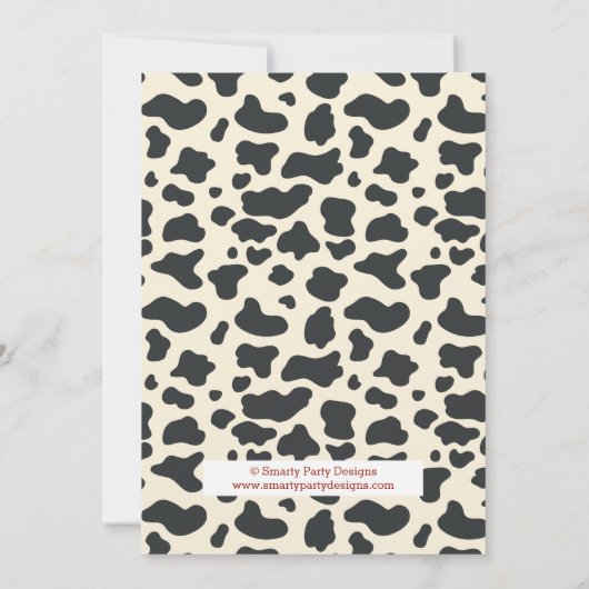 リトル女性のカーボーイモダンガールベビーシャワー招待状 招待状 (裏面)