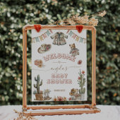 リトル女性のカーボーイワイルドウエストボホベビーガールシャワー ポスター