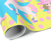 リトル女性のカーボーイ茶色の髪と馬任意の場合 ラッピングペーパー (ロールコーナー)