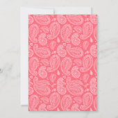 リトル女性のカーボーイ西ロデオ赤ちゃんシャワー 招待状 (裏面)