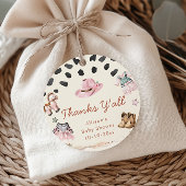 リトル女性のカーボーイ西部テーマ女の子の赤ちゃんシャワー フェイバータグ