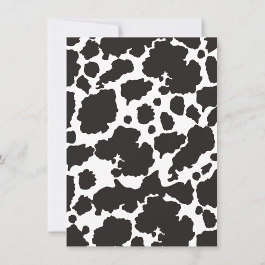 リトル女性のカーボーイ誕生日パーティーの招待 招待状 (裏面)