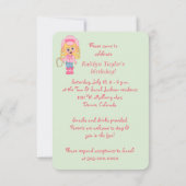 リトル女性のカーボーイ誕生日パーティーの招待 招待状 (裏面)