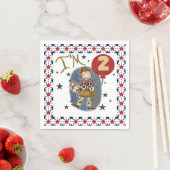 リトル女性のカーボーイ2nd誕生日紙ナプキンス スタンダードカクテルナプキン (インサイチュ)