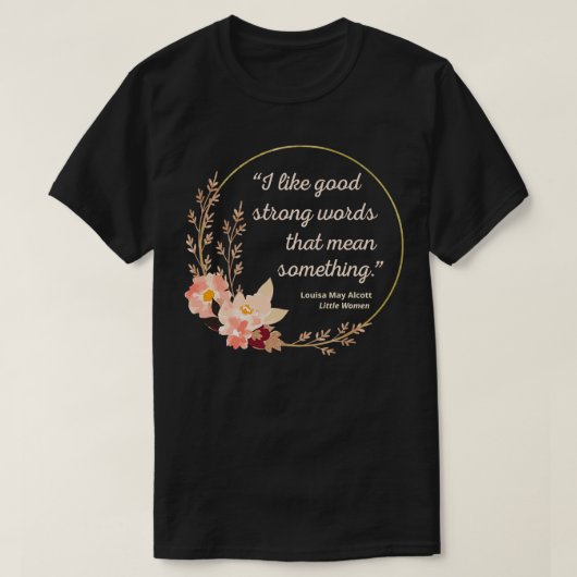 リトル女性引用文IVかわいいスタイル Tシャツ (デザイン正面)