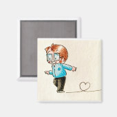 リトル姿スケートで滑る マグネット (正面/裏面)