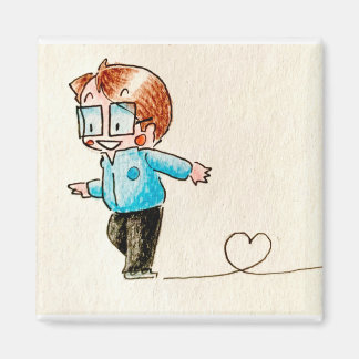 リトル姿スケートで滑る マグネット