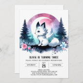 リトル威厳のあるウルフ誕生日 招待状 (正面/裏面)