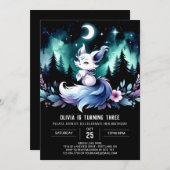 リトル威厳のあるウルフ誕生日 招待状 (正面/裏面)