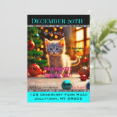 リトル子猫年間家族かわいいクリスマスパーティー 招待状 (スタンド正面)