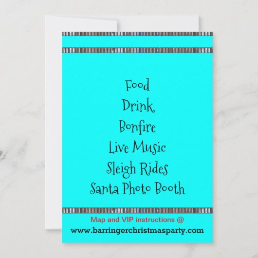 リトル子猫年間家族かわいいクリスマスパーティー 招待状 (裏面)