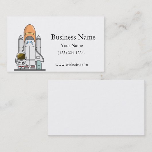 リトル宇宙飛行士と宇宙船 名刺 (正面/裏面)