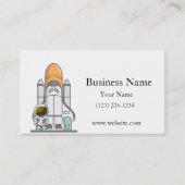 リトル宇宙飛行士と宇宙船 名刺 (正面)