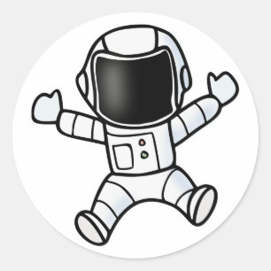 リトル宇宙飛行士の子ども宇宙飛行士の少女宇宙 ラウンドシール