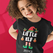リトル小妖精や小人ファミリー一致のクリスマスの衣装の名前 Tシャツ