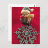 リトル小妖精や小人～クリスマスはがき ポストカード (正面/裏面)