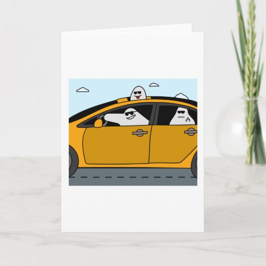 リトル幽霊たちおもしろいハロウィーン カード (正面)