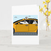 リトル幽霊たちおもしろいハロウィーン カード (黄色い花)