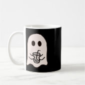 リトル幽霊アイスコーヒーの衣装ハロウィーン コーヒーマグカップ (左)