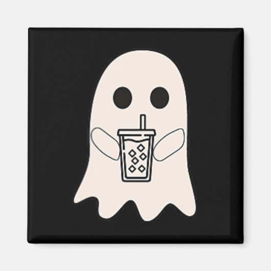 リトル幽霊アイスコーヒージャーハロウィーンの衣装 マグネット (正面)