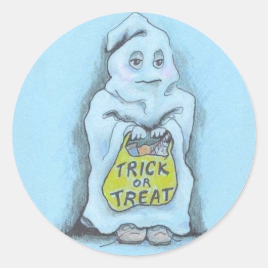 リトル幽霊シール ラウンドシール (正面)