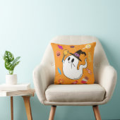 リトル幽霊ハロウィーンオレンジホームデコールキュートキッズ クッション (椅子)