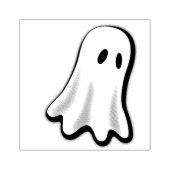 リトル幽霊ハロウィーンデザイン木製スタンプ ラバースタンプ (インプリント)