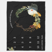 リトル幽霊ハロウィーンベビーマイルストーンブランケット フリースブランケット (正面)