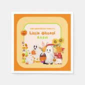 リトル幽霊ハローウィンパーティ スタンダードカクテルナプキン (正面)