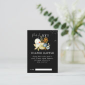 リトル幽霊ベビーシャワーおむつラッフルチケット エンクロージャーカード (スタンド正面)