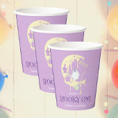 リトル幽霊ムーン不気味ワンハロウィン誕生日 紙コップ