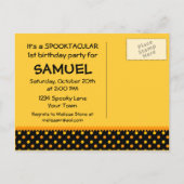 リトル幽霊1st誕生日はがき招待状 インビテーションポストカード (裏面)