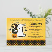 リトル幽霊3歳の誕生日 招待状 (スタンド正面)