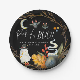 リトル幽霊 |かわいいハロウィーンのベビーシャワー ペーパープレート