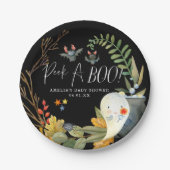 リトル幽霊 |かわいいハロウィーンの赤ちゃんシャワー ペーパープレート (正面)