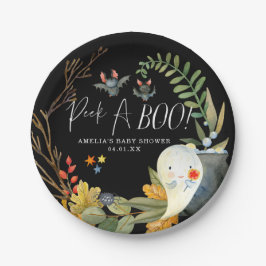 リトル幽霊 |かわいいハロウィーンの赤ちゃんシャワー ペーパープレート