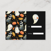 リトル幽霊 |折り返し表示なしシャワー挿入 エンクロージャーカード (裏面)