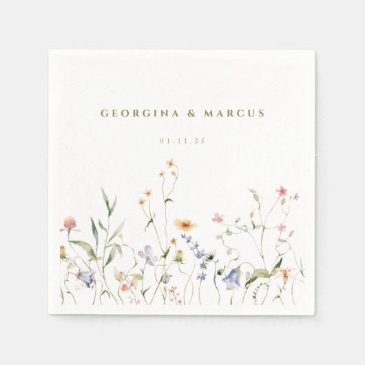 リトル庭園の結婚式 スタンダードカクテルナプキン (正面)