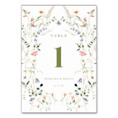 リトル庭園の結婚式 テーブルナンバー (裏面)