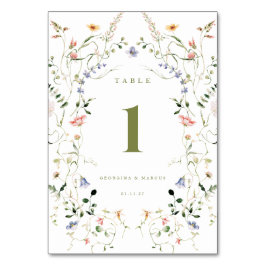 リトル庭園の結婚式 テーブルナンバー