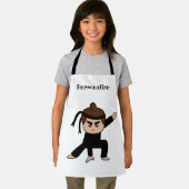 リトル忍者ドゥードボーイカワイキッズパーソナライズされた エプロン (インサイチュ)