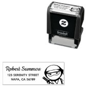 リトル忍者戦士の住所 セルフインキングスタンプ (インサイチュ)